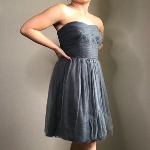 J. Crew Tulle Ruched Strapless dress